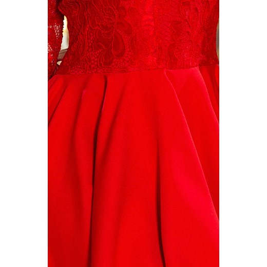 210-6 NICOLLE sukienka, Kolor czerwony, Rozmiar L, Numoco Numoco XL Primodo