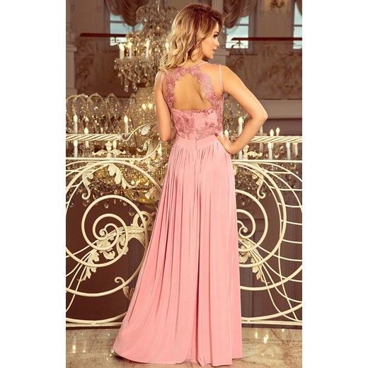 215-3 LEA długa suknia, Kolor pudrowy, Rozmiar M, Numoco ze sklepu Primodo w kategorii Sukienki - zdjęcie 140706781