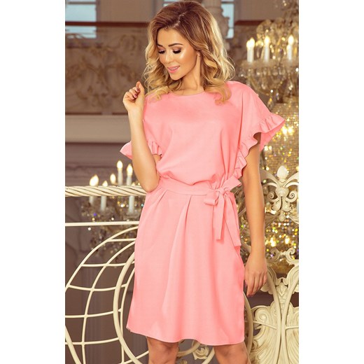 229-1 ROSE Sukienka, Kolor róż pastelowy, Rozmiar XL, Numoco Numoco XL okazja Primodo