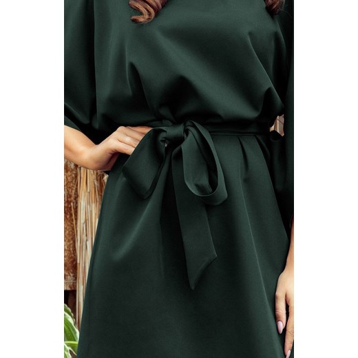 287-14 Sofia sukienka motyl, Kolor zielony, Rozmiar 2XL/3XL, Numoco Numoco L/XL Primodo