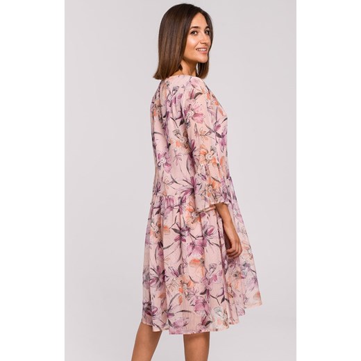 Sukienka S214/2, Kolor łososiowo-różowy, Rozmiar XL, Stylove Stylove XL Primodo