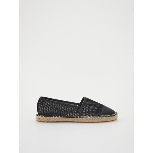 Reserved - Espadryle z siateczki - Czarny Reserved 38 Reserved