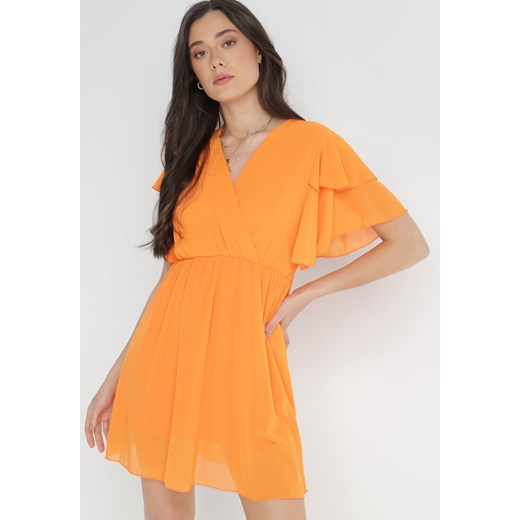 Pomarańczowa Sukienka Theselle ze sklepu Born2be Odzież w kategorii Sukienki - zdjęcie 140721650