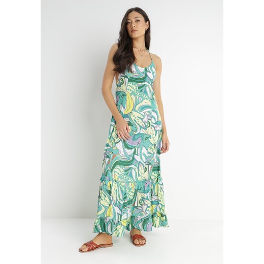 Zielona Sukienka Hyriope ze sklepu Born2be Odzież w kategorii Sukienki - zdjęcie 140721702