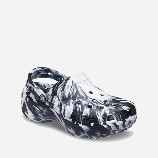 Klapki damskie Crocs Platform Marbled Clog 207176 BLACK/WHITE Crocs 37-38 sneakerstudio.pl
