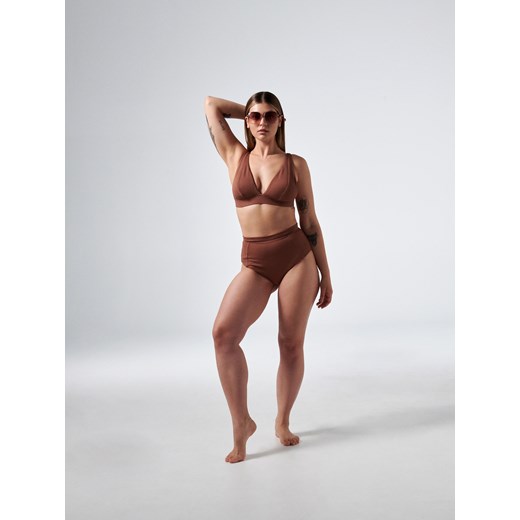 Reserved - Dół od bikini z wysokim stanem - Brązowy Reserved M Reserved