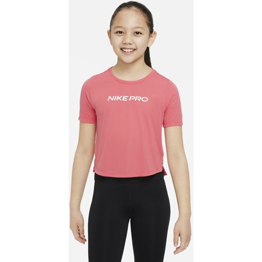 Koszulka dla dużych dzieci (dziewcząt) Nike Pro Dri-FIT One - Różowy Nike XL Nike poland
