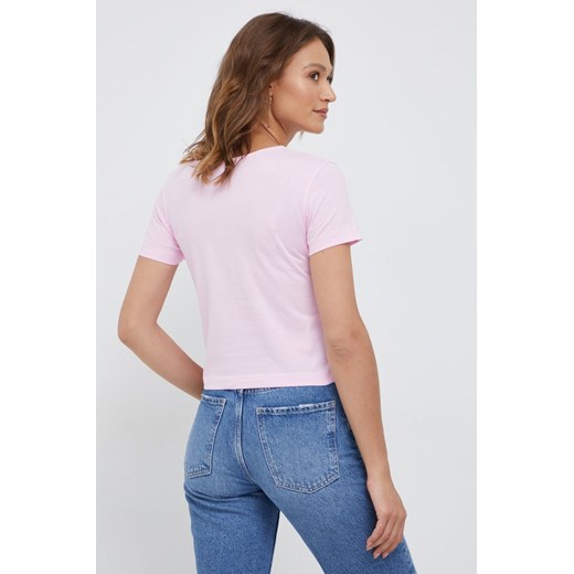 Calvin Klein Jeans t-shirt bawełniany kolor różowy XS ANSWEAR.com