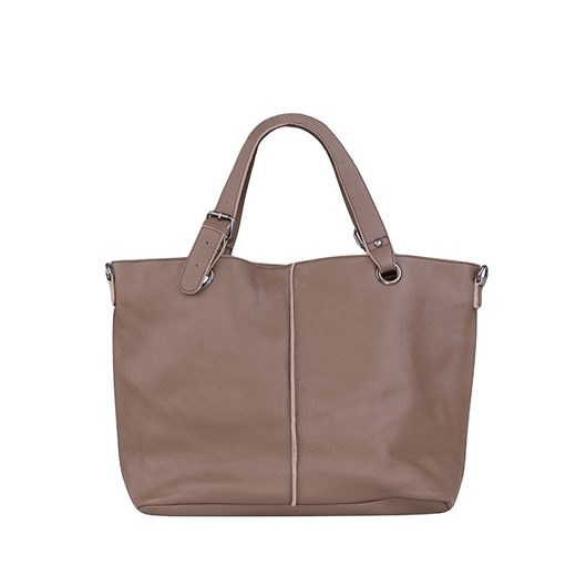 Skórzana torebka "Shopzilla" w kolorze taupe - (S)48 x (W)32 x (G)15 cm Freds Bruder onesize promocja Limango Polska