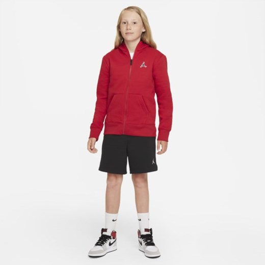 Rozpinana bluza z kapturem dla dużych dzieci (chłopców) Jordan - Czerwony Jordan S Nike poland
