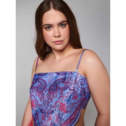 Sinsay - Crop top z wiązaniem - Wielobarwny Sinsay S Sinsay