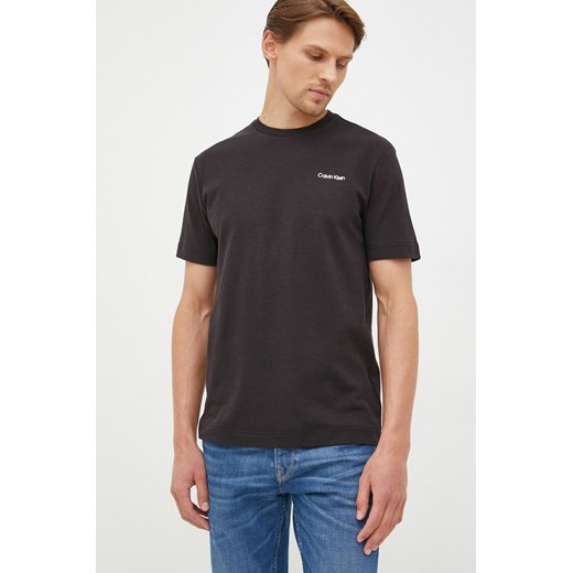 Calvin Klein t-shirt bawełniany kolor czarny gładki Calvin Klein L ANSWEAR.com