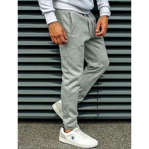 Spodnie męskie dresowe szare Recea ze sklepu Recea.pl w kategorii Spodnie męskie - zdjęcie 140822090
