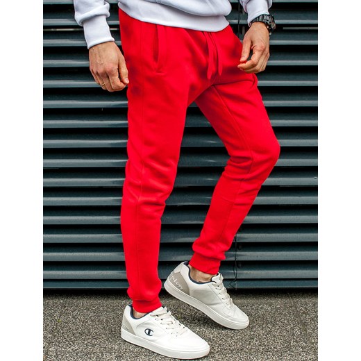 Spodnie męskie dresowe czerwone Recea ze sklepu Recea.pl w kategorii Spodnie męskie - zdjęcie 140822101