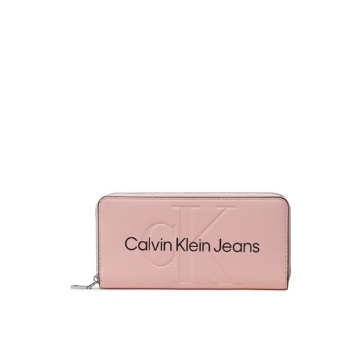Calvin Klein Jeans Duży Portfel Damski Sculpted Mono Zip Around Mono K60K607634 00 MODIVO