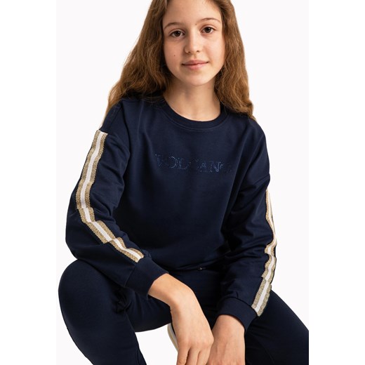 Dziewczęca bluza z aplikacjami z koralików B-NINO JUNIOR 134-140 Volcano.pl