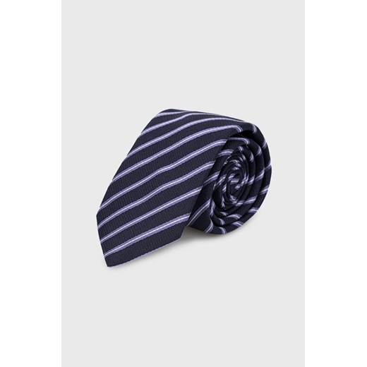 HUGO krawat jedwabny kolor fioletowy ONE ANSWEAR.com