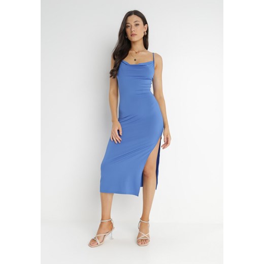 Niebieska Sukienka Althilea ze sklepu Born2be Odzież w kategorii Sukienki - zdjęcie 140951230