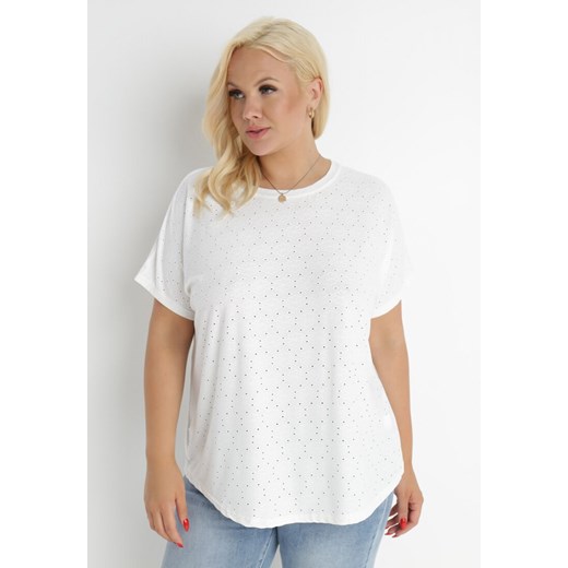 Biały T-shirt Corameia XL Born2be Odzież