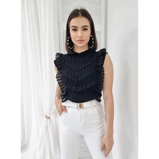 Bluzka gipiura GUIPURE czarna S/M Ottanta S/M Ottanta