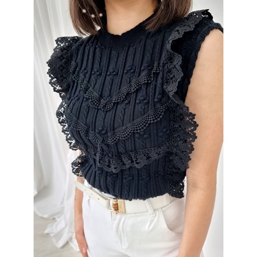 Bluzka gipiura GUIPURE czarna S/M Ottanta M/L Ottanta