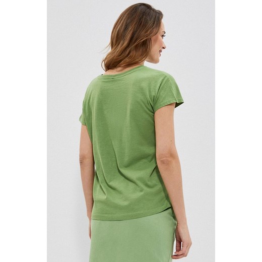 3740 Bawełniana bluzka basic, Kolor zielony, Rozmiar XS, Moodo M Primodo