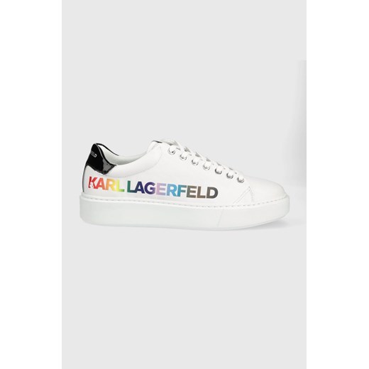 Karl Lagerfeld sneakersy skórzane MAXI KUP KL52226.01M kolor biały ze sklepu ANSWEAR.com w kategorii Trampki męskie - zdjęcie 140996583