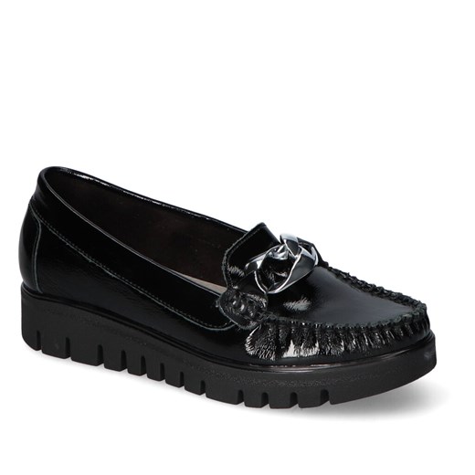 Mokasyny Lemar 10133 Czarne naplak+Srebro ze sklepu Arturo-obuwie w kategorii Mokasyny damskie - zdjęcie 140997924