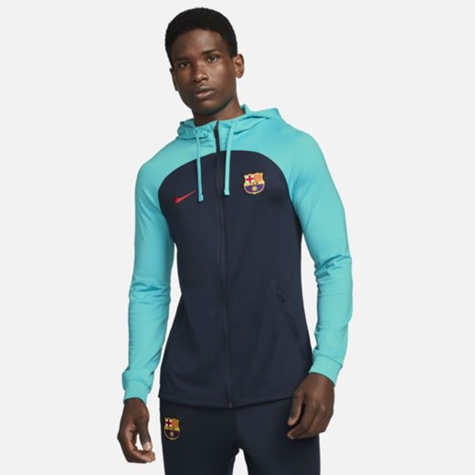 Męski dzianinowy dres piłkarski FC Barcelona Strike Nike Dri-FIT - Niebieski Nike XS Nike poland
