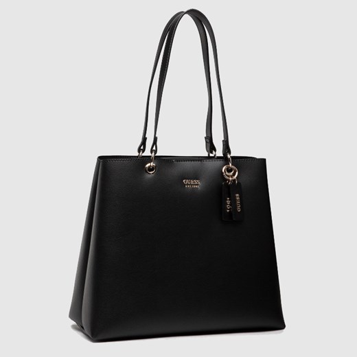 GUESS - Czarna shopperka ECO MIA z brelokiem Guess outfit.pl