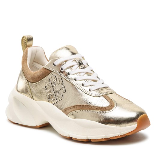 Sneakersy TORY BURCH - Good Luck Trainer 13526 Gold/Alce 700 