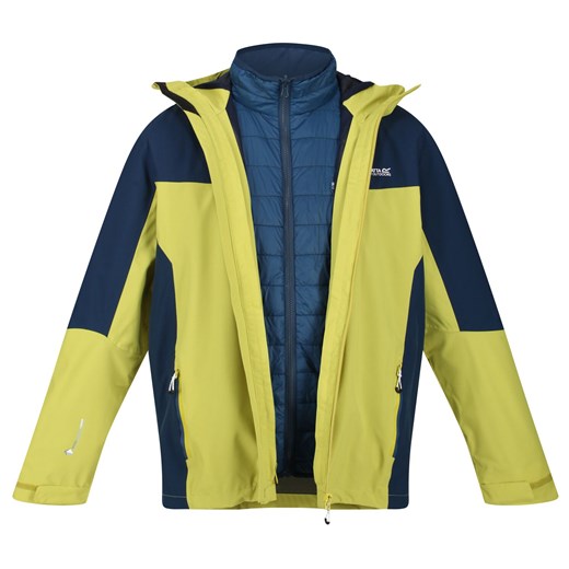 Męska kurtka przeciwdeszczowa 3w1 Regatta Wentwood VI seledynowa - XL Regatta XL promocja Aktywnyturysta.pl