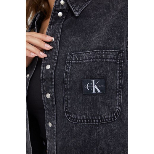 Calvin Klein Jeans kurtka jeansowa damska kolor czarny przejściowa M ANSWEAR.com