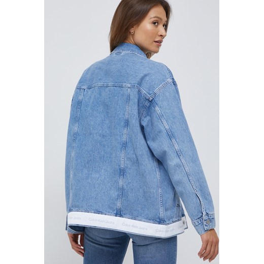 Calvin Klein Jeans kurtka jeansowa damska przejściowa oversize L ANSWEAR.com