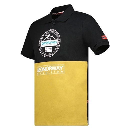 Koszulka polo w kolorze czarno-żółtym Geographical Norway S Limango Polska okazja