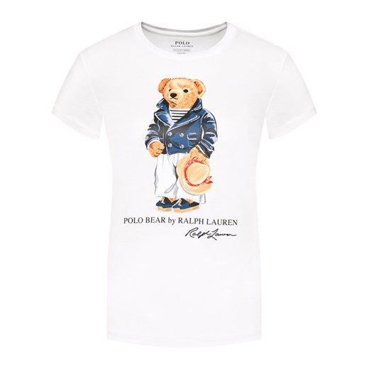 Polo Ralph Lauren T-Shirt Ssl 211827926001 Biały Regular Fit Polo Ralph Lauren S okazja MODIVO