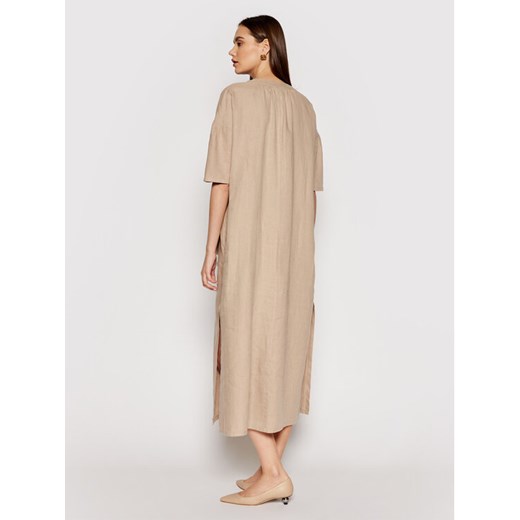 Max Mara Leisure Sukienka codzienna Arda 322106166 Beżowy Regular Fit M okazyjna cena MODIVO