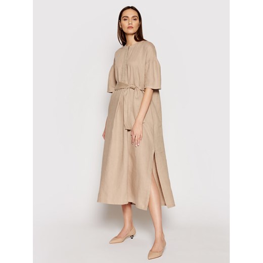 Max Mara Leisure Sukienka codzienna Arda 322106166 Beżowy Regular Fit M MODIVO okazyjna cena