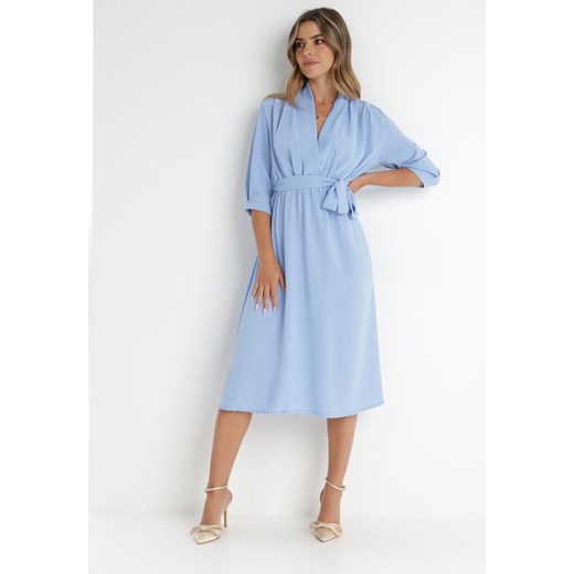 Jasnoniebieska Sukienka Rheniolea ze sklepu Born2be Odzież w kategorii Sukienki - zdjęcie 141153922