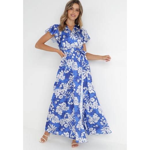 Niebieska Sukienka Auclair ze sklepu Born2be Odzież w kategorii Sukienki - zdjęcie 141153960