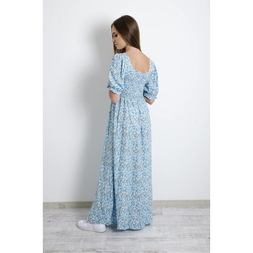 SUKIENKA MAXI W KWIATY - NIEBIESKA Olika S/M olika.com.pl