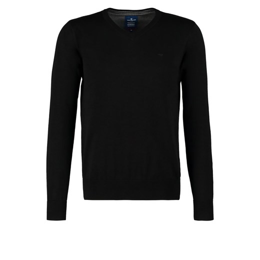 Tom Tailor Sweter czarny zalando czarny abstrakcyjne wzory