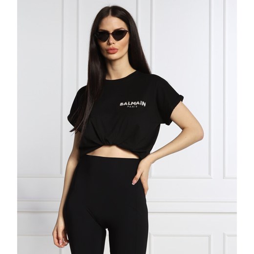 Balmain T-shirt | Cropped Fit ze sklepu Gomez Fashion Store w kategorii Bluzki damskie - zdjęcie 141196863