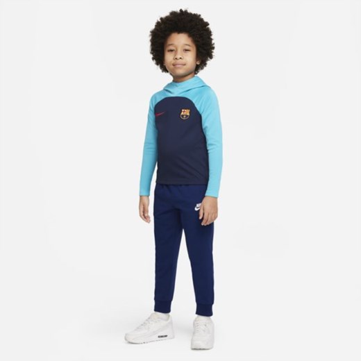 Bluza piłkarska z kapturem dla małych dzieci Nike Dri-FIT FC Barcelona Academy Nike M Nike poland