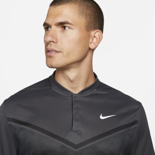 Męska koszulka polo do golfa z nadrukiem Nike Dri-FIT ADV Tiger Woods - Szary Nike L Nike poland