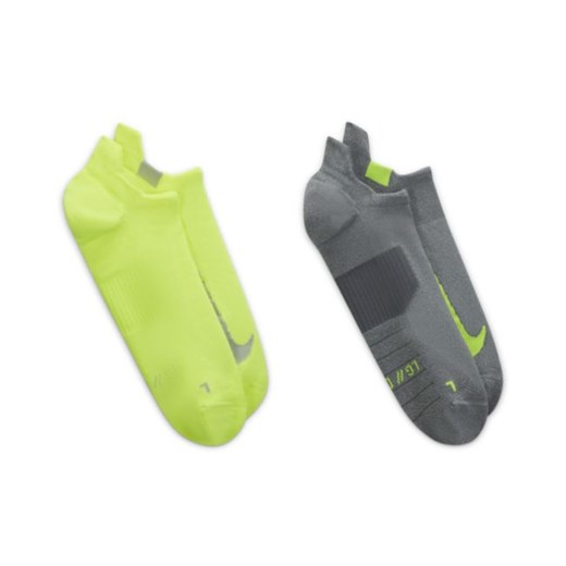 Skarpety biegowe do kostki Nike Multiplier (2 pary) - Wielokolorowe Nike M Nike poland