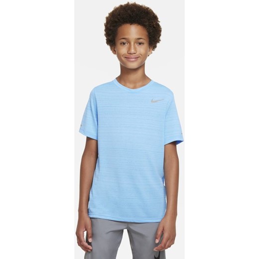 Koszulka treningowa dla dużych dzieci (chłopców) Nike Dri-FIT Miler - Niebieski Nike L Nike poland