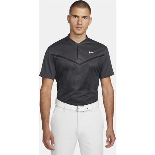 Męska koszulka polo do golfa z nadrukiem Nike Dri-FIT ADV Tiger Woods - Szary Nike M Nike poland