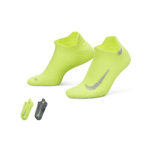 Skarpety biegowe do kostki Nike Multiplier (2 pary) - Wielokolorowe Nike M Nike poland