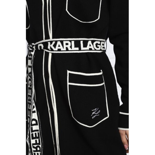 Karl Lagerfeld Kardigan | Relaxed fit | z dodatkiem wełny Karl Lagerfeld M Gomez Fashion Store